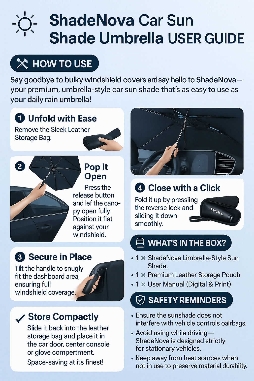 ShadeNova | Car Sunshade Umbrella